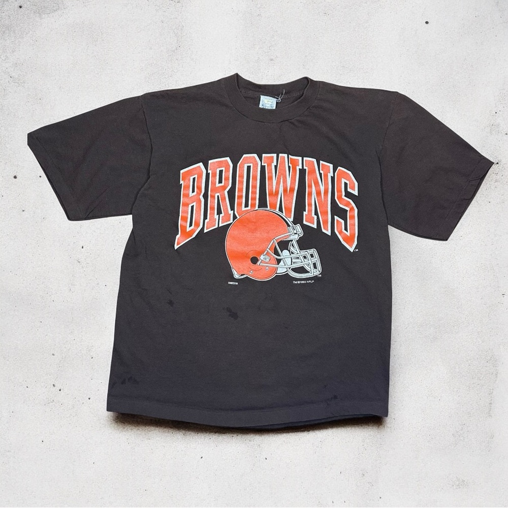 Vintage 1993 Cleveland Browns NFL T-Shirt Large Made in USA Competitor